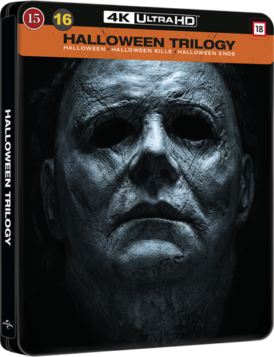 Maskernes nat (2018) + Halloween Kills (2021) + Halloween Ends (2022) Steelbook [4K ULTRA HD]